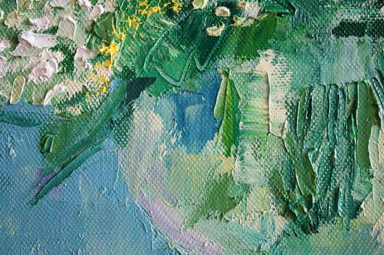 Summer Bouquet II /  Painting created with a palette knife / ORIGINAL PAINTING