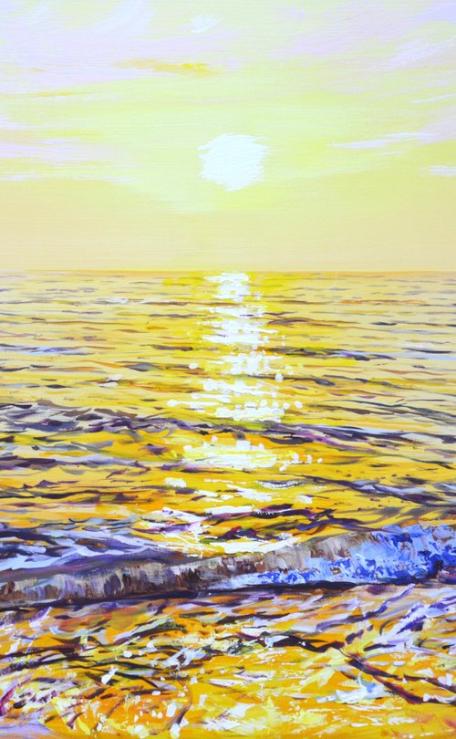 Gentle sea. Sunset. by Iryna Kastsova