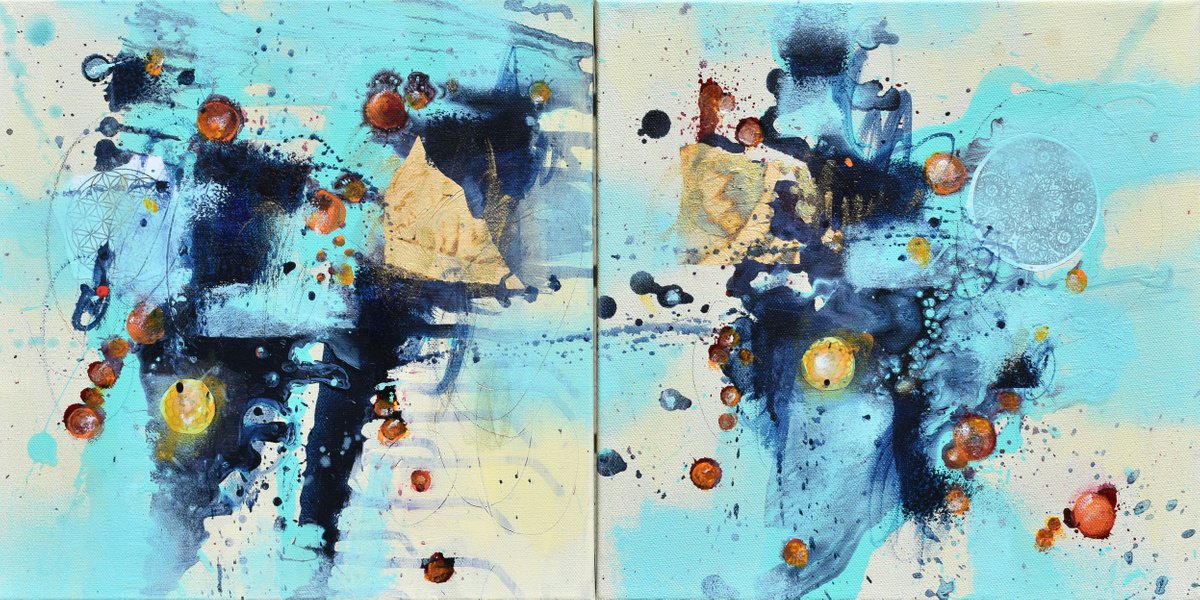 Abstract Landscape Painting By Cynthia Ligeros, 24 X 12, Glimmer Of Hope, Shine Like A Diamond, Original Artwork