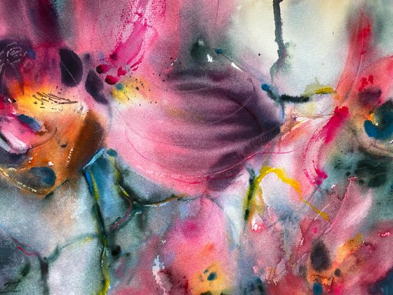 The flower (Orchids 11) - floral watercolor