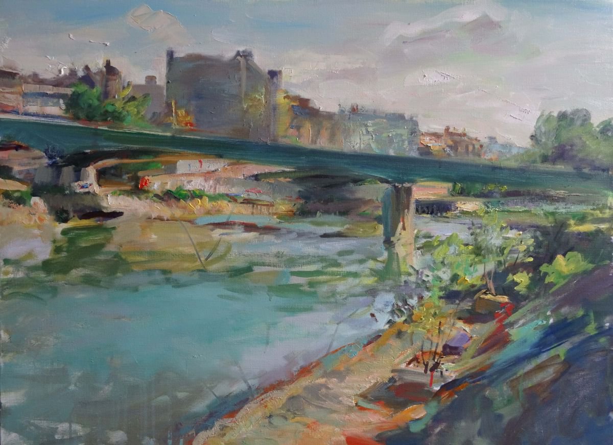 Le pont du m�tro et la Marne, Charenton by Manuel Leonardi