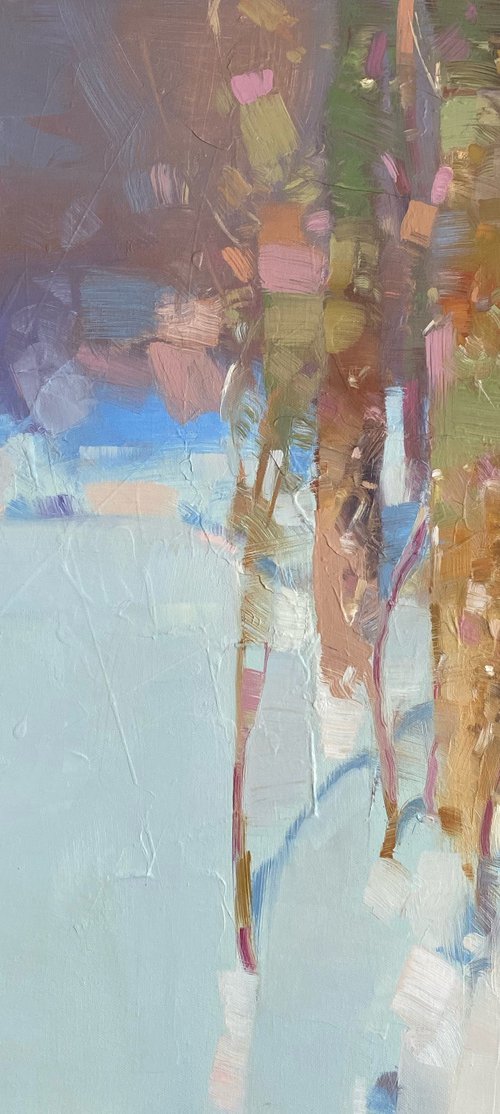 Snow Covered, Original oil painting, Handmade artwork, One of a kind by Vahe Yeremyan
