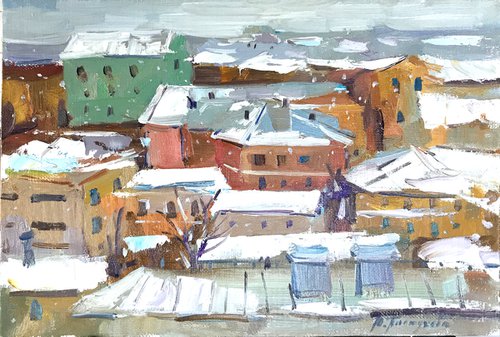 Winter city view by Yuliia Pastukhova