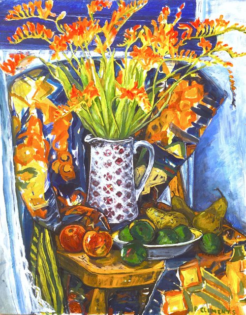 Autumn Colours oil still life by Patricia Clements