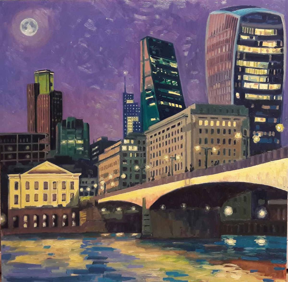 The City from London Bridge by Andrew Halliday
