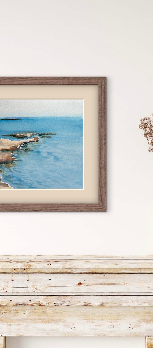 Greek Seaside Serenity by Oleksandra Padushyna