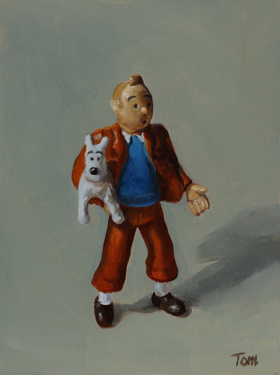 Tintin and Snowy by Tom Clay
