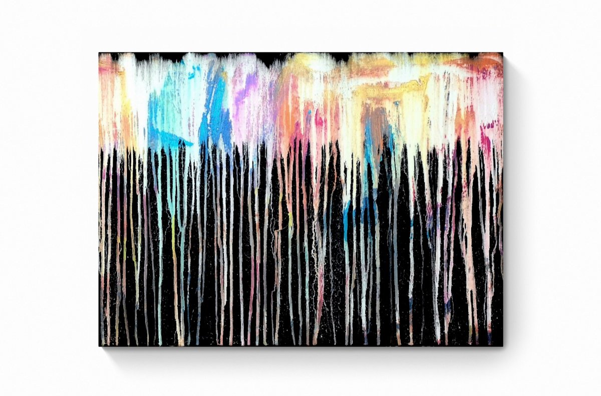 Abstract Acrylic Painting By Carla Sa Fernandes, 28 X 20, A Crush On Black (#8), Original Artwork