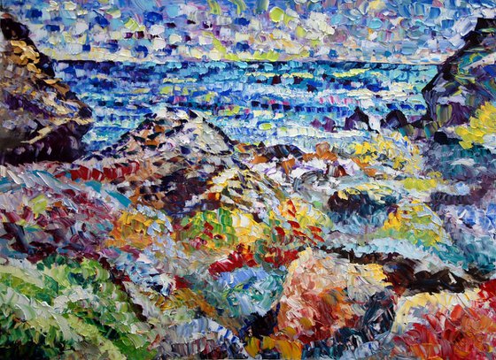 La spiaggia olio su tela 155x120cm