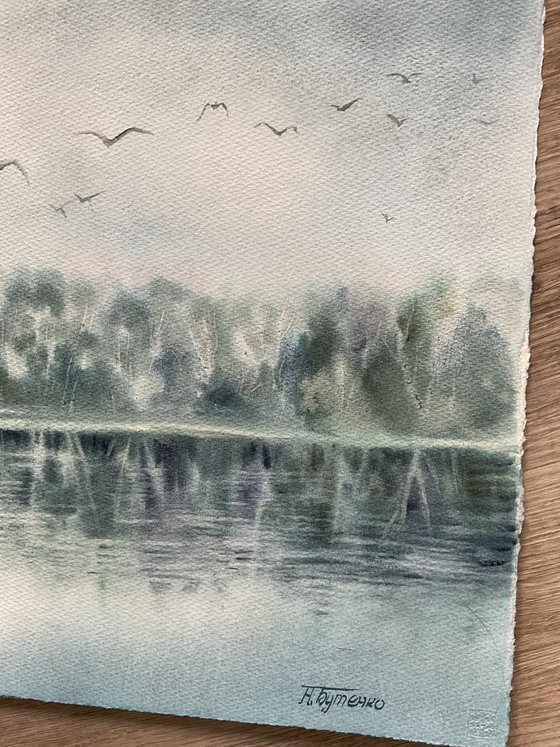 Reflection of autumn, original art