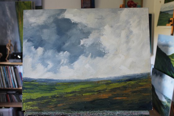 Clouds moving in, Irish landscape