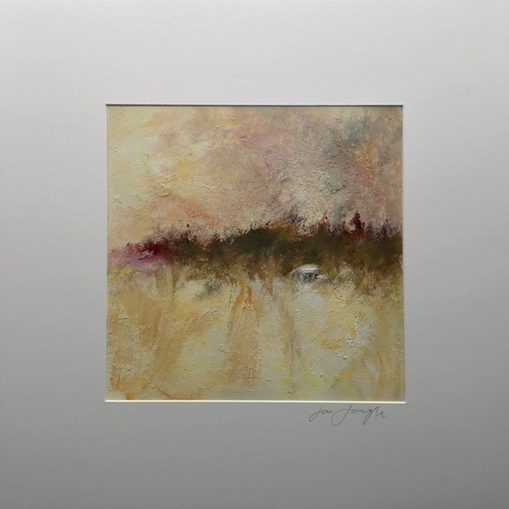The Edge of Day (Study) - original, mounted painting