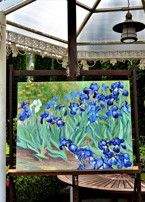 Irises inspired by Van Gogh