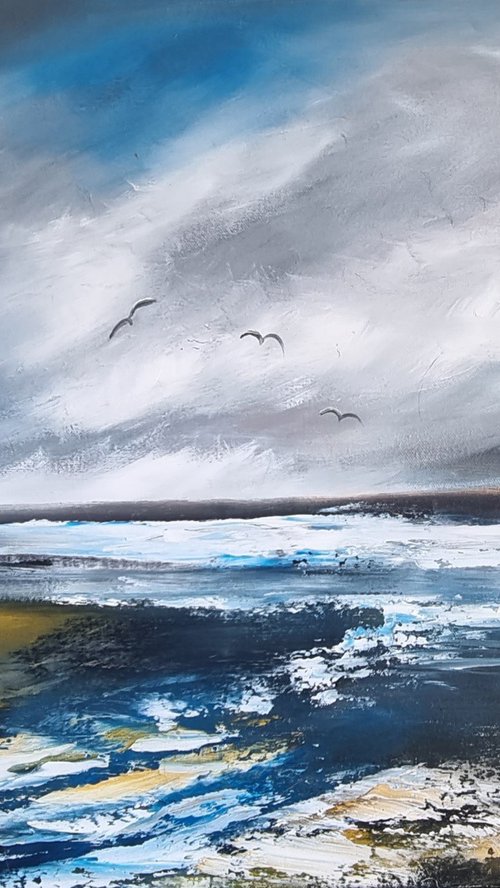 Silent Solitude Seascape by Hayley Huckson