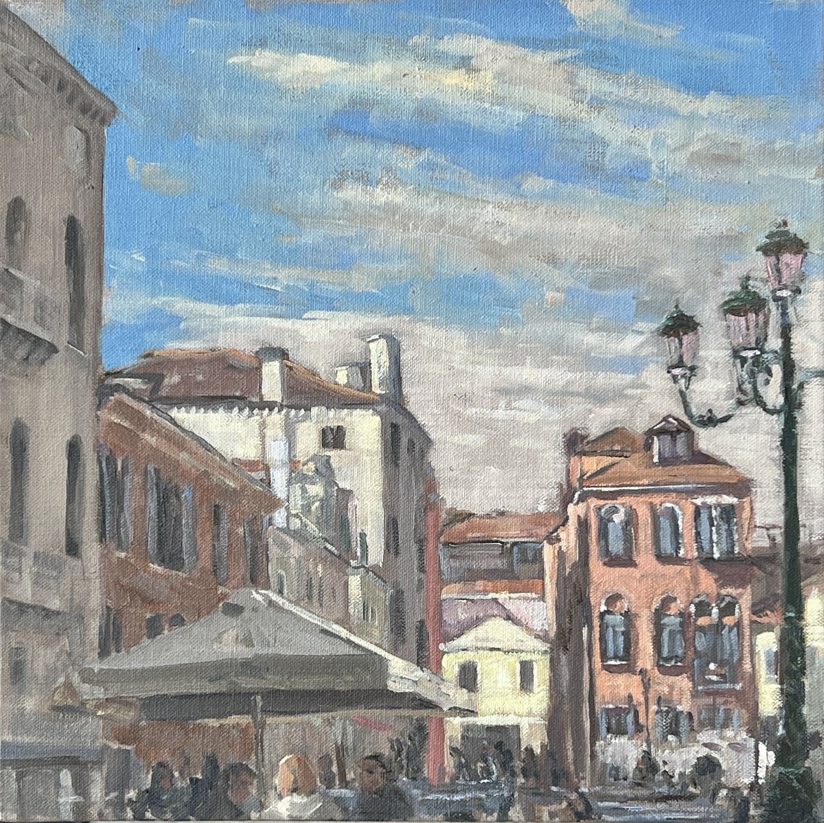 Campo Santi Giovanni E Paolo, Venice By Louise Gillard, 12 X 12, Artwork For Sale On Artfinder