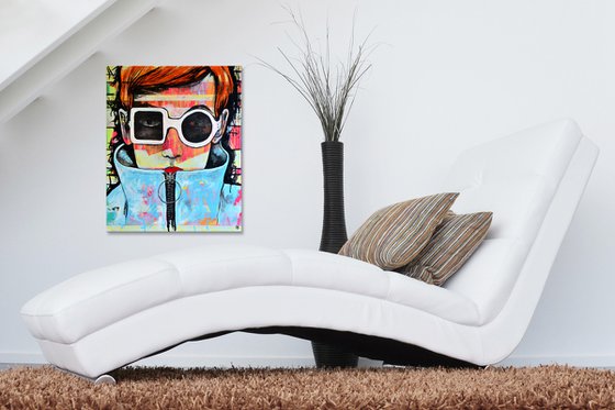 Funny Fashion - Original New Contemporary Pop Art Painting on Canvas Ready To Hang