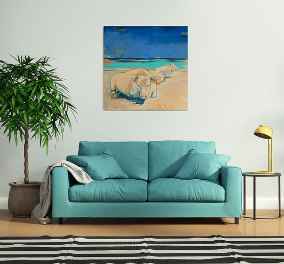 Cows on the beach