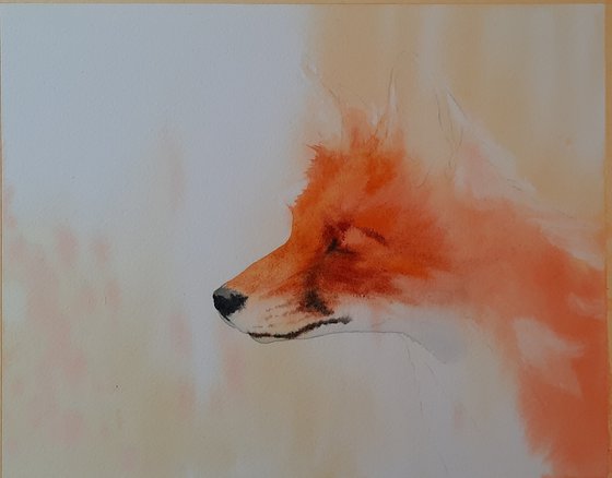 Original Fox Watercolour UK