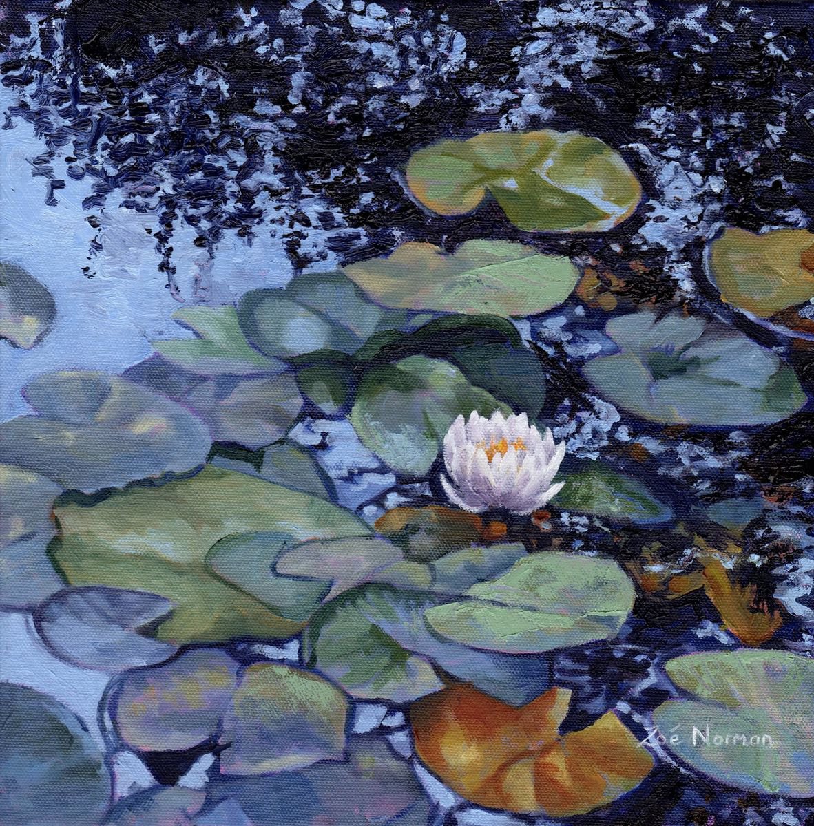 Water Lily at Giverny Oil painting by Zoe Elizabeth Norman | Artfinder