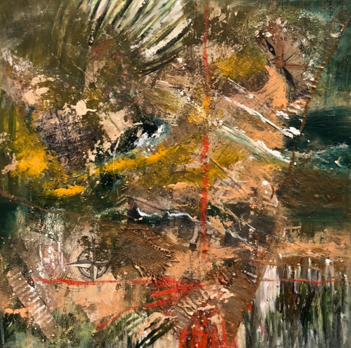  Compass Of The Lost Civilization By Snezana Djordjevic, 24 X 24, Artwork For Sale On Artfinder
