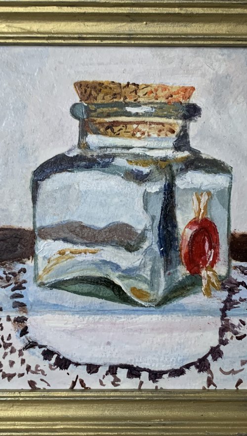 Still life with a glass jar. by Vita Schagen