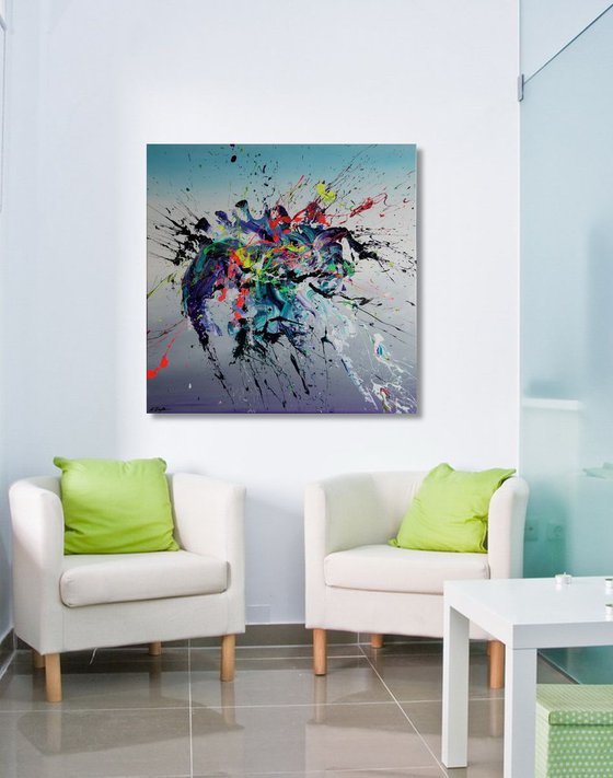 Emotional Release III (Spirits Of Skies 081040) - 90 x 90 cm - XL (36 x 36 inches)