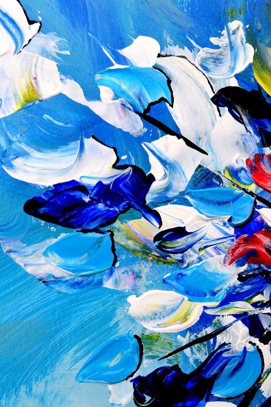 Abstract Blue bouquet