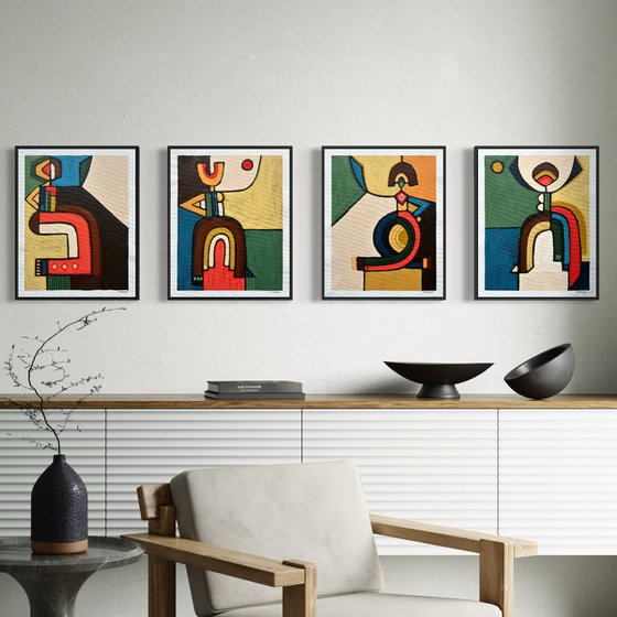 Dancing to the Rhythm (Set of 4)