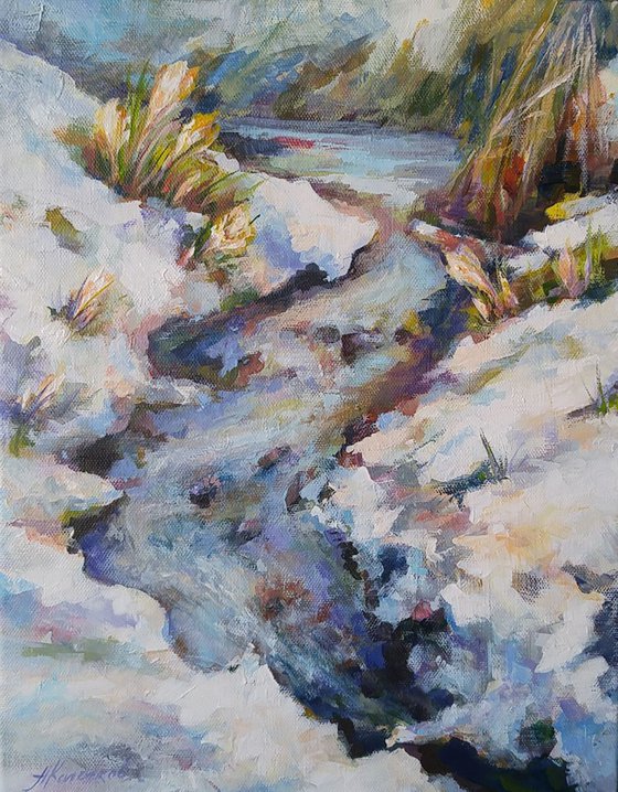 Spring stream 4 (11x14'')