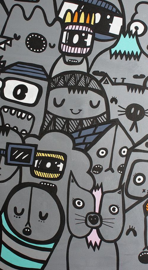 Slate Grey Crowd by Kev Munday