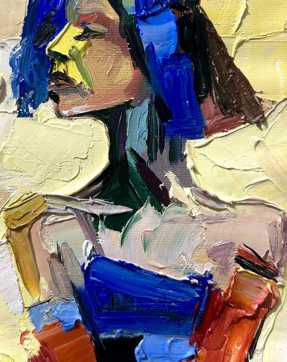Portrait in Blue and Gold