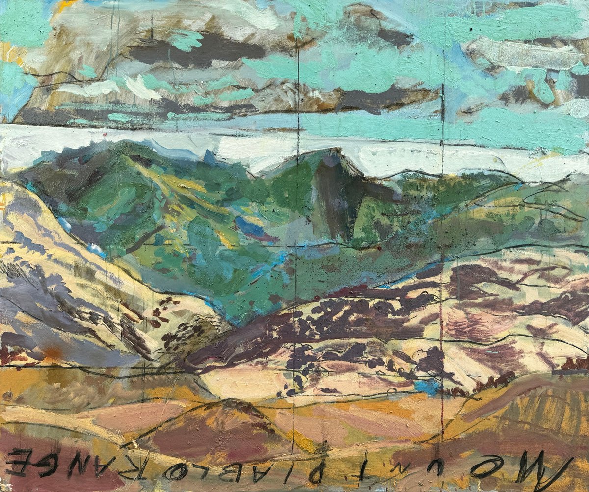 Impressionistic Landscape Oil Painting By Darren Jekel, 60 X 48, Diablo Range, Original Artwork