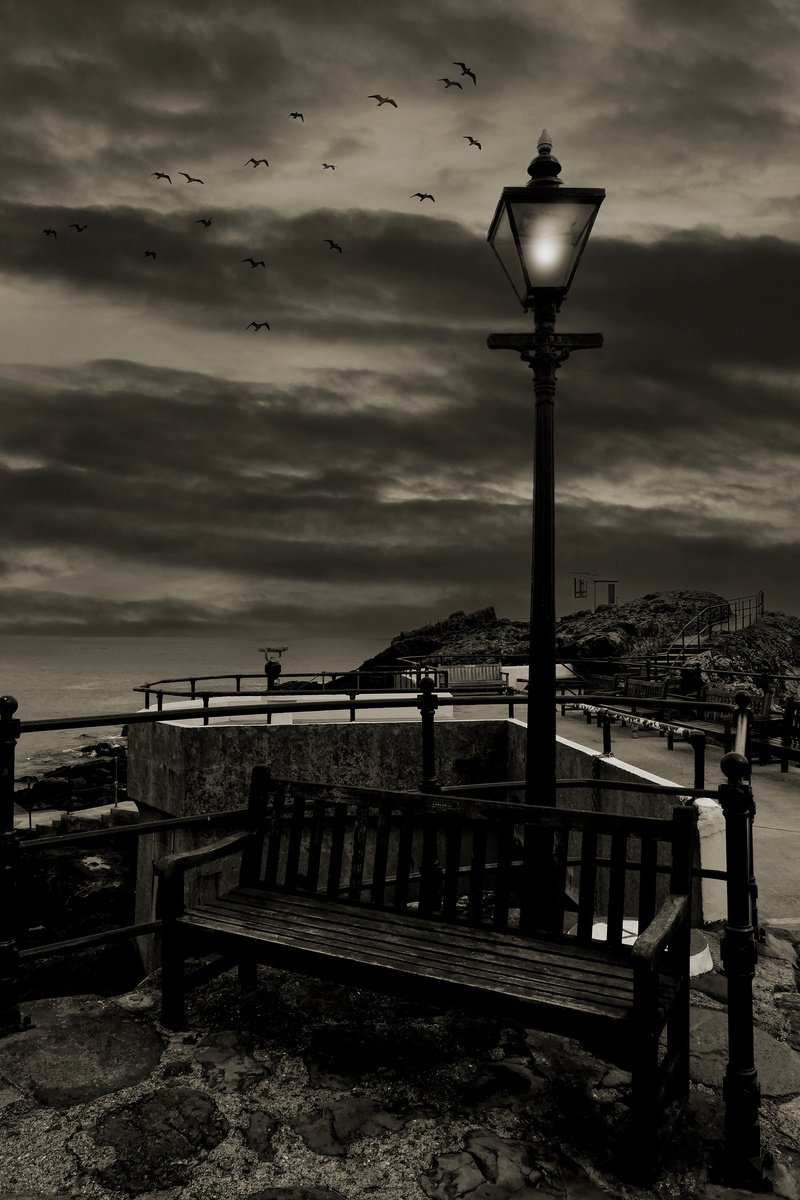 Photorealistic Landscape Photograph By Martin Fry, 15 X 21", Harbour Seat, Original Artwork