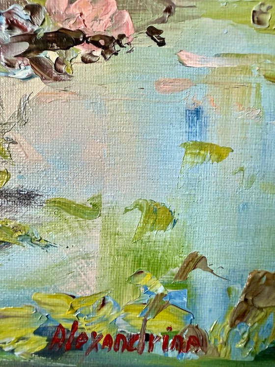 Water Lilies.Blue.
