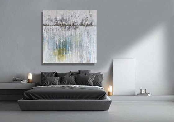 Back In The Water - XL LARGE,  TEXTURED ABSTRACT ART – EXPRESSIONS OF ENERGY AND LIGHT. READY TO HANG!