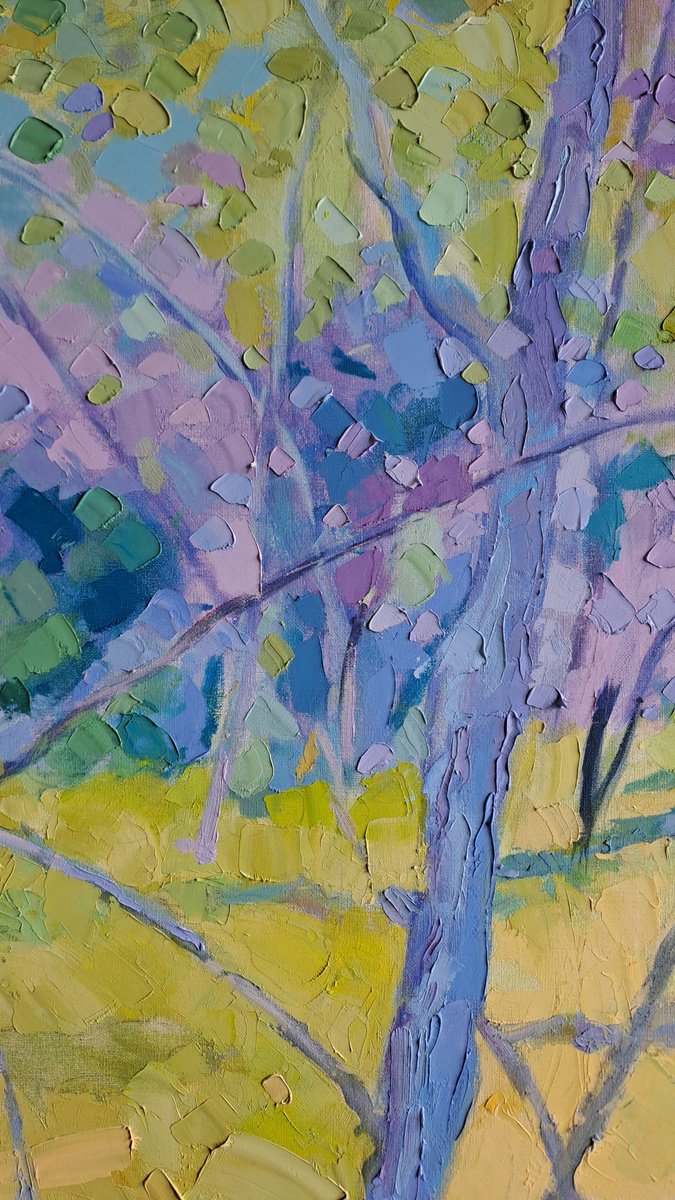 Impressionistic Botanical Oil Painting By Susanna Montagnino, 28 X 28", My Dream, Original Artwork