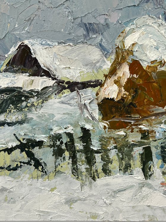 Winter Haystacks