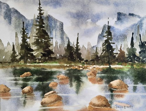Yosemite Yearning - Original Watercolour Painting - UK Artist by Alison Fennell