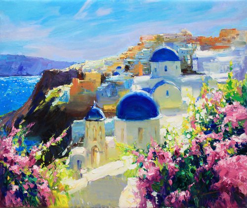 Santorini, Greece by Sergei Chernyakovsky