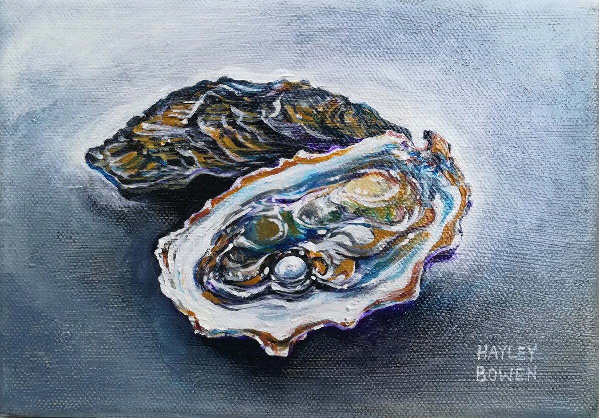 Oyster With Pearl by Hayley Bowen
