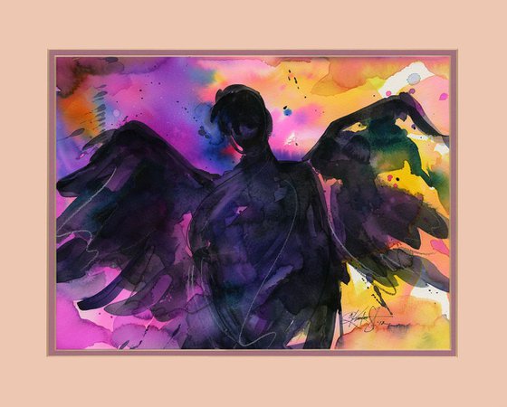 Angel No.21 - Watercolor by Kathy Morton Stanion
