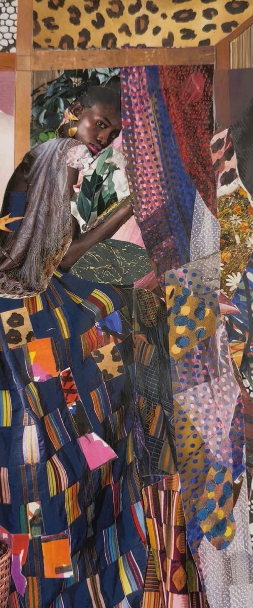Black Woman in a Blue Dress by Brandie Adams-Piphus