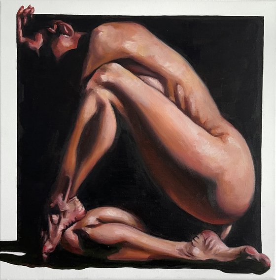 Comfort Zone - Figurative Nude Diptych
