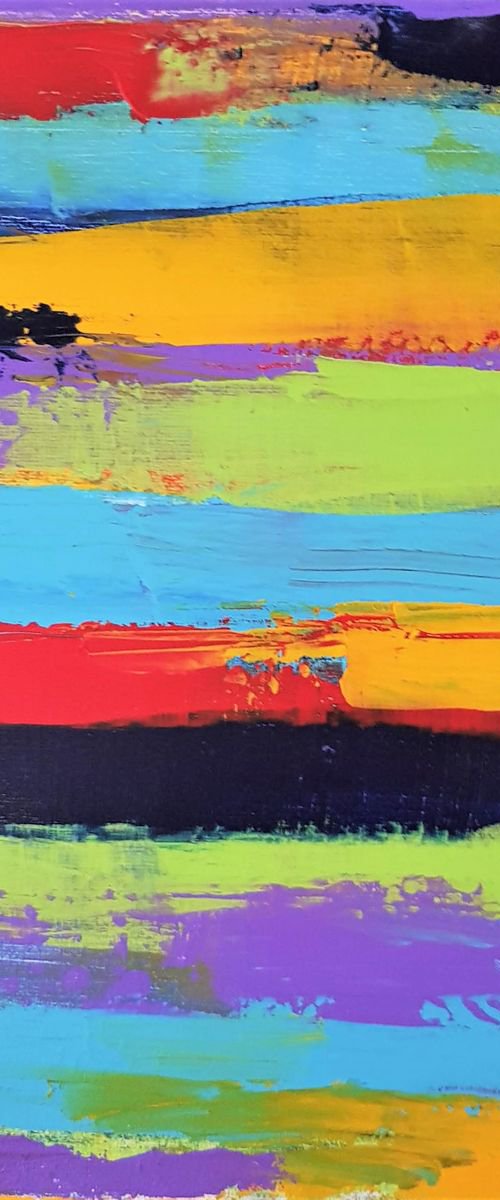 Multicolour Rainbow Abstract Painting by Parul Baliyan