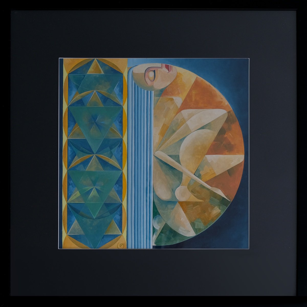 Geometric Abstract Acrylic Painting By Tetiana Gryshchenko, 25 X 25", Ornament - Time, Original Artwork