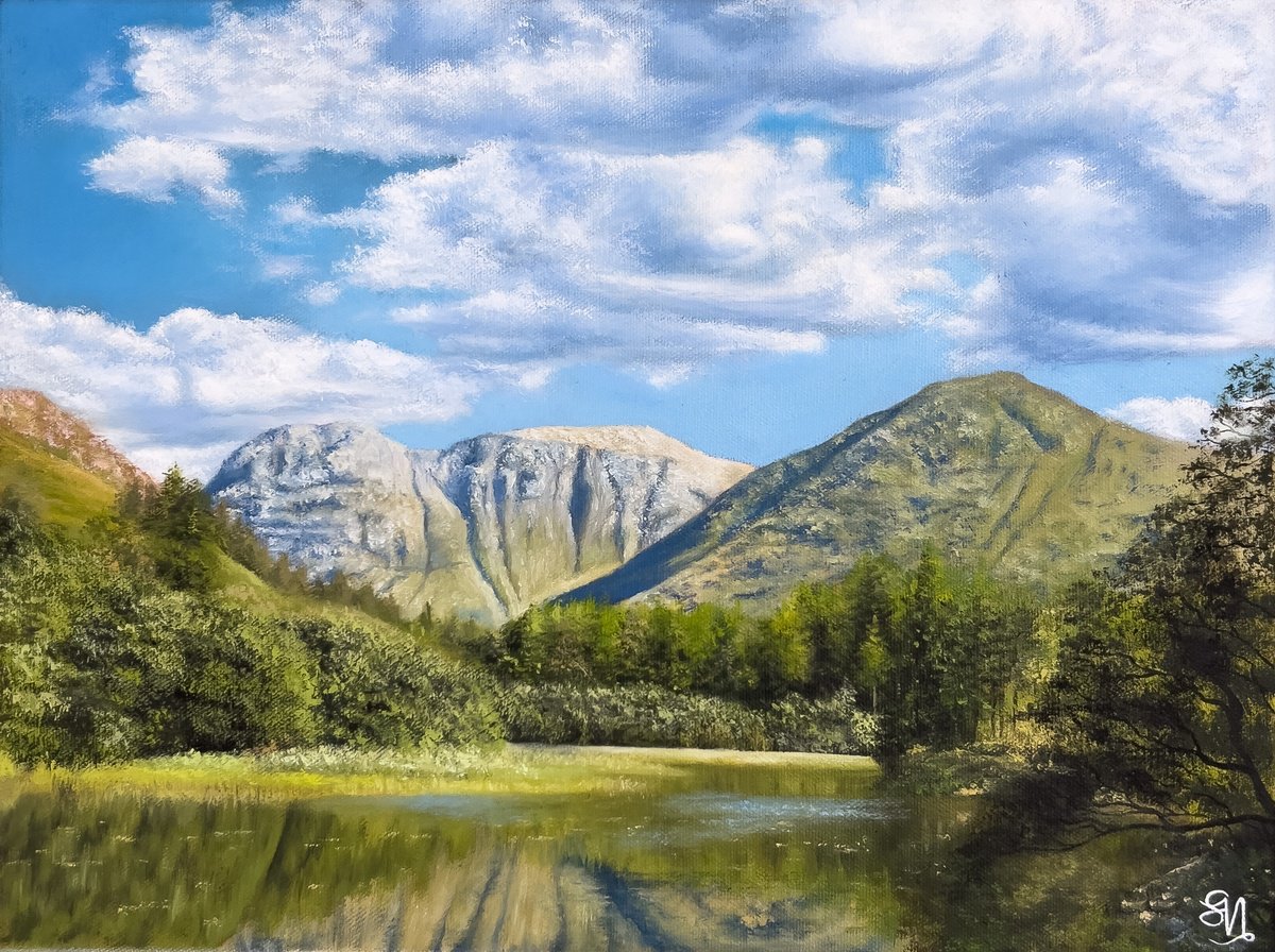 Photorealistic Oil Painting , Torren Lochan, Glencoe By Simona Nedeva, 16 X 12, Artwork For Sale On Artfinder