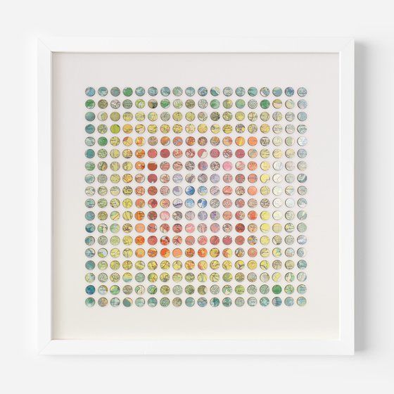 World Map Concentric Rainbow