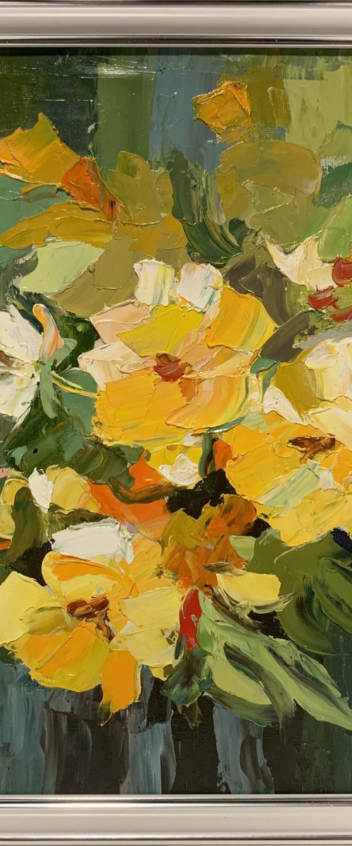 Sparkling yellow flowers. by Vita Schagen
