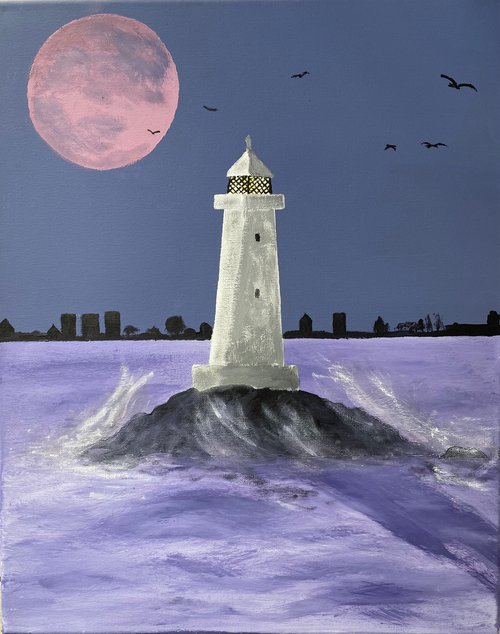 Pink moon by Alan Horne Art Originals