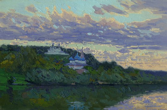 Sunset on the Klyazma River